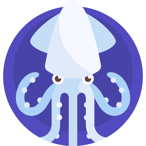 Squid animals aquarium aquatic icon