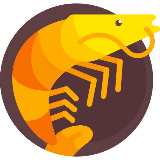 Prawn sea life wild life prawn icon