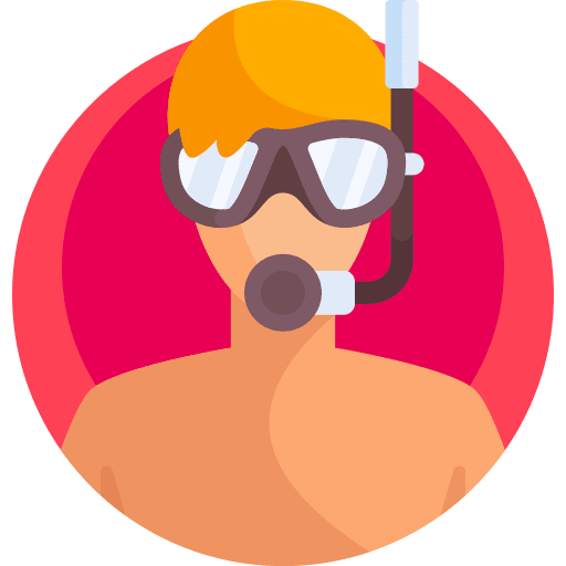 Snorkeling dive snorkeling blond icon