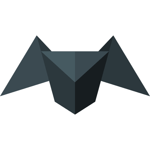 Bat paper art and design fold icon