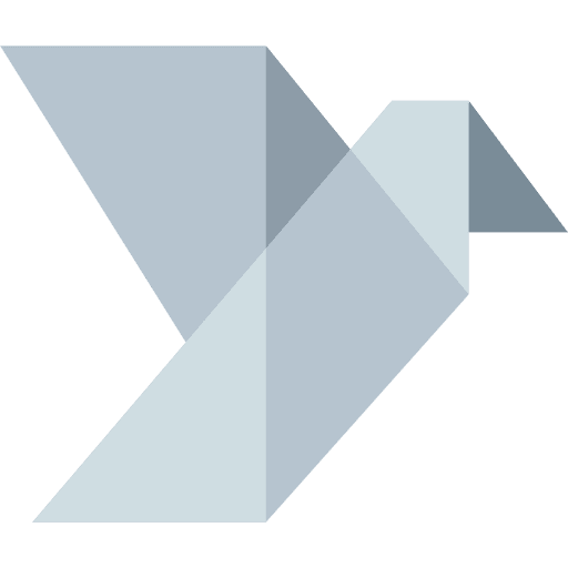 Dove origami dove fold icon