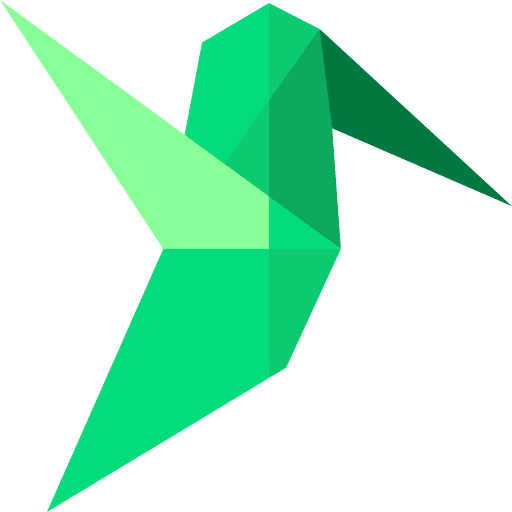 Humming bird craft paper fold icon