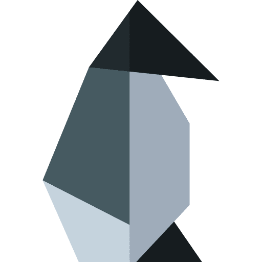 Penguin art and design paper art icon