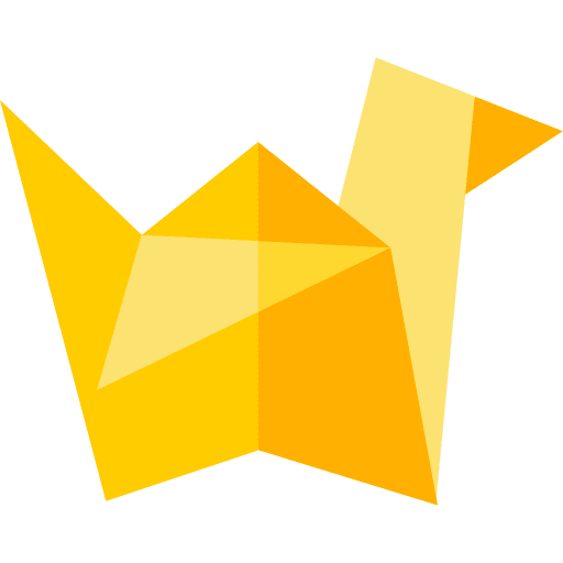 Bird art and design paper origami icon