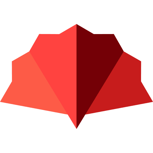 Fan paper fold craft icon