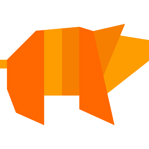 Pig paper art craft icon