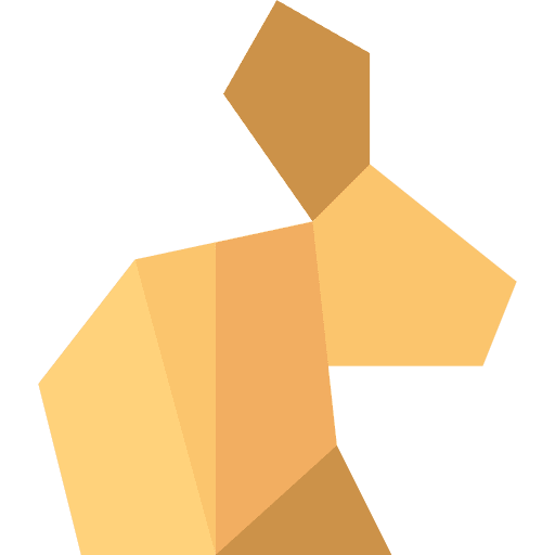 Rabbit craft art animal icon