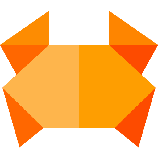Crab crab origami animal icon