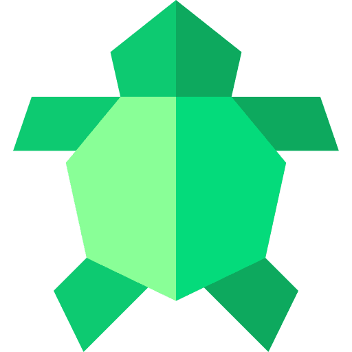 Tortoise japanese paper art icon