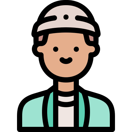 Man avatar brown hair person icon