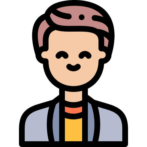 Man brown hair avatar person icon