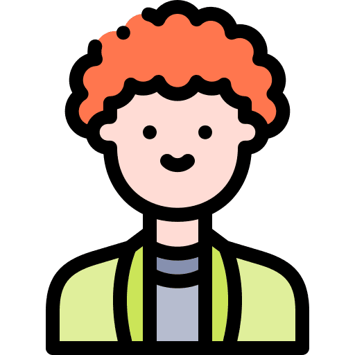 Man man people curly hair icon