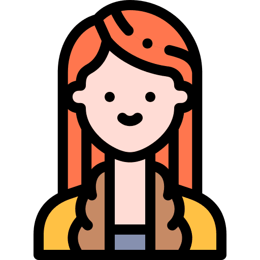Woman avatar redhead person icon