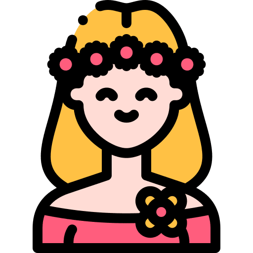 Woman headdress avatar caucasian icon