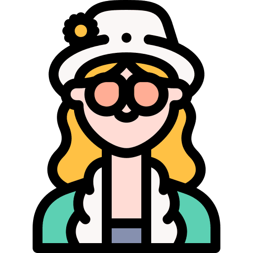 Woman people user flower icon