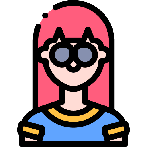 Woman short sleeve shirt sunglasses woman icon