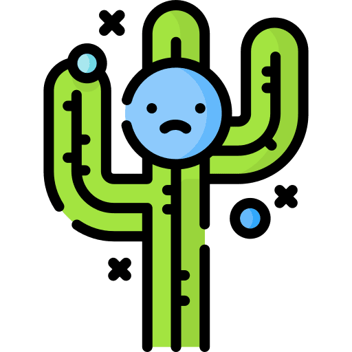 Cactus empty state landscape farming and gardening icon