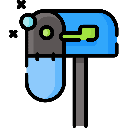 Mailbox message postal service empty icon