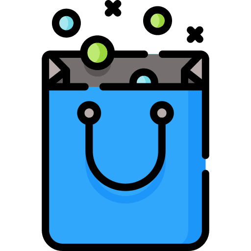 Shopping bag supermarket shopping bag commerce and shopping icon