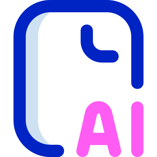 Ai files and folders document extension icon