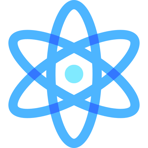 Atom nuclear education science icon
