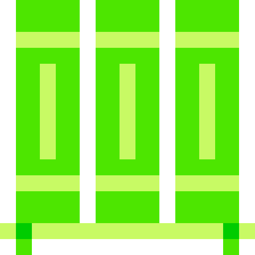 Bookshelf subjects library education icon