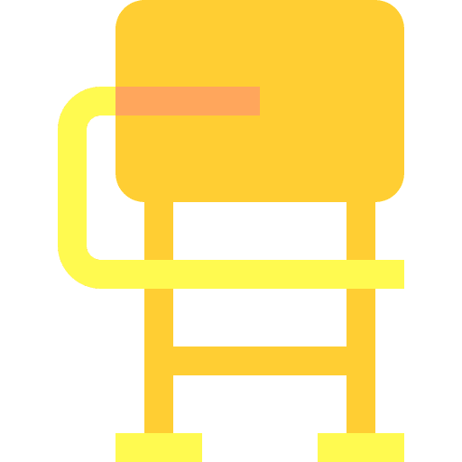 Desk chair study furniture and household chair icon