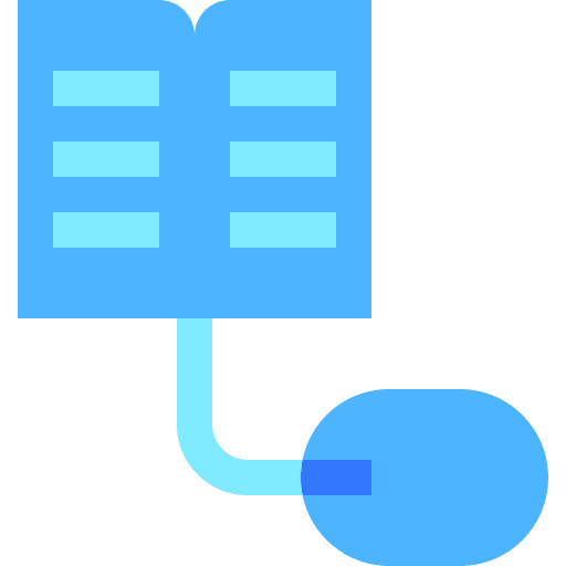 Online education mouse online education book icon