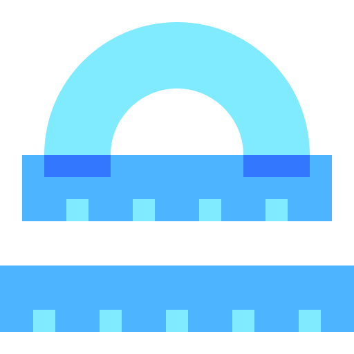 Ruler ruler curve ruler protractor icon