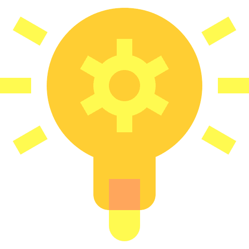 Idea light bulb conclusion education icon