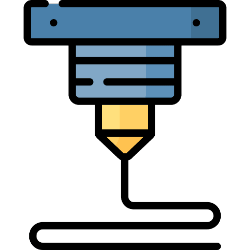 3d printer industry 3d printer head icon