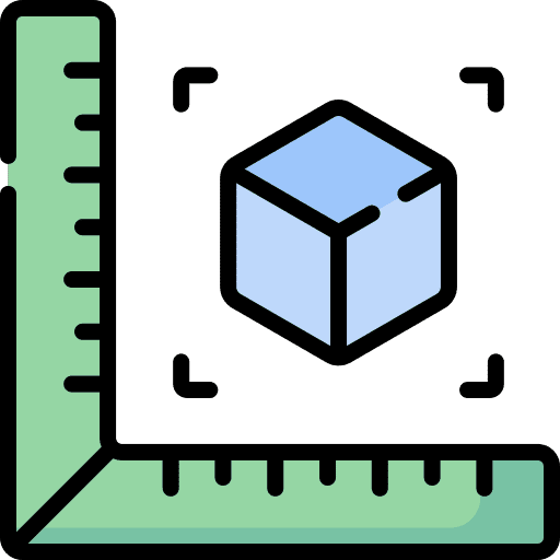 3d printer production measuring format icon