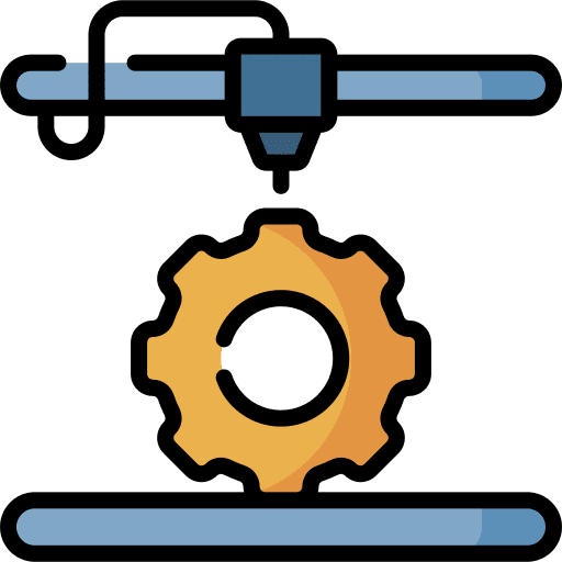 3d printer production printing engineering icon