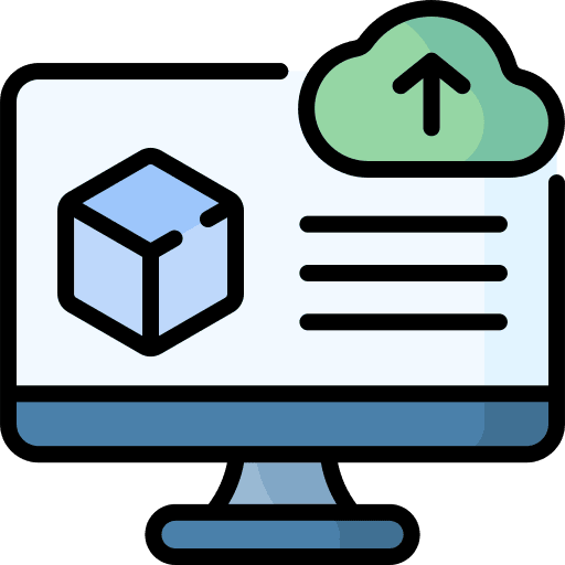 3d printing computer upload file icon