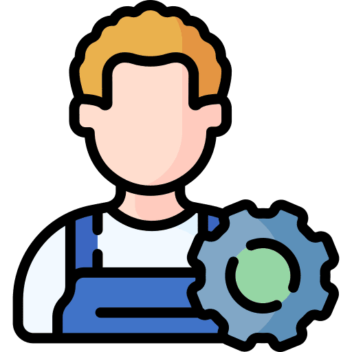 Operator professions and jobs worker maintenance icon