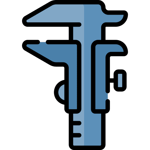 Vernier caliper carpenter tools instrument icon