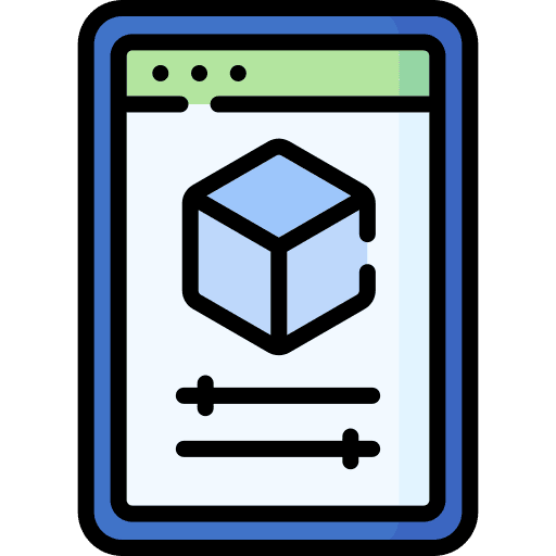3d modeling 3d cube tablet 3d modeling icon