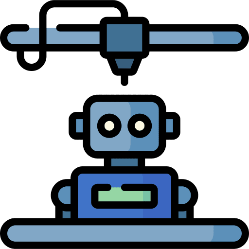 3d printer electronics industry production icon