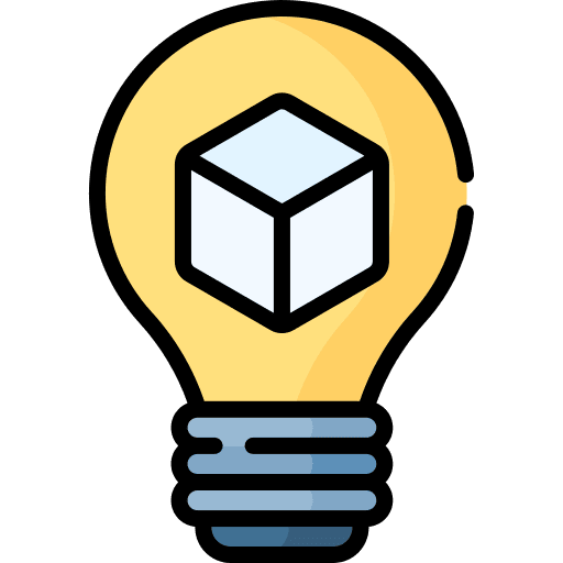 Idea three dimensional print 3d modeling icon