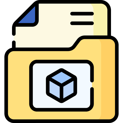 3d file cube product design icon