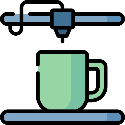 3d printer 3d printer mug production icon