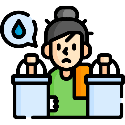 Water scarcity humanitarian woman drop icon
