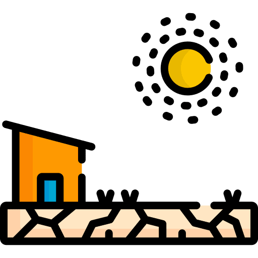 Drought nature global warming desertification icon