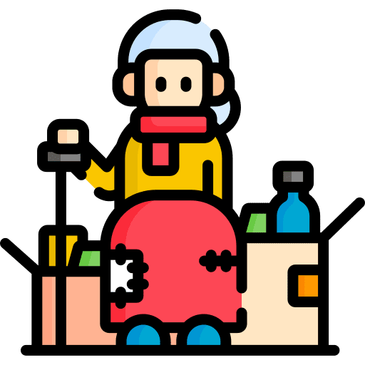 Old woman old woman white hair food icon