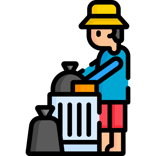 Searching trash avatar dumpster icon