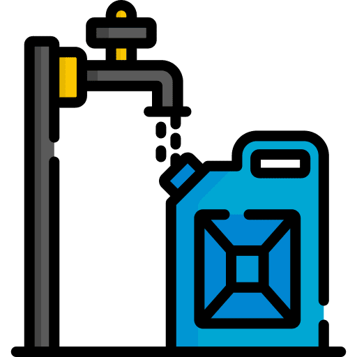 Shortage problem container water scarcity icon