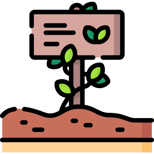 Plant plant signboard tag icon
