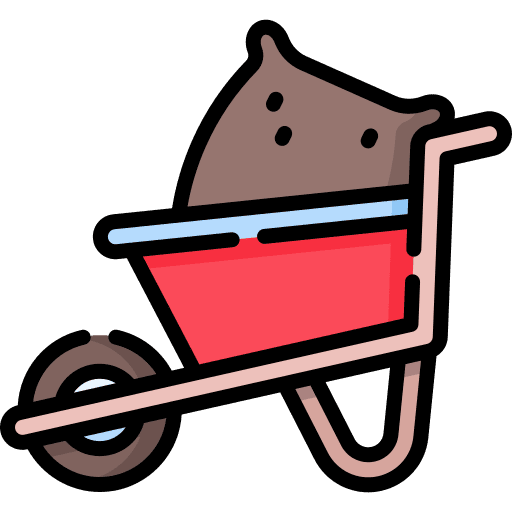 Wheelbarrow haystack stalk bale icon