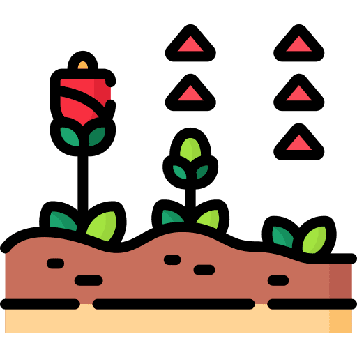 Flower farming and gardening sun sprout icon