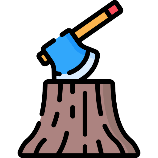 Lumber wood lumber axe icon